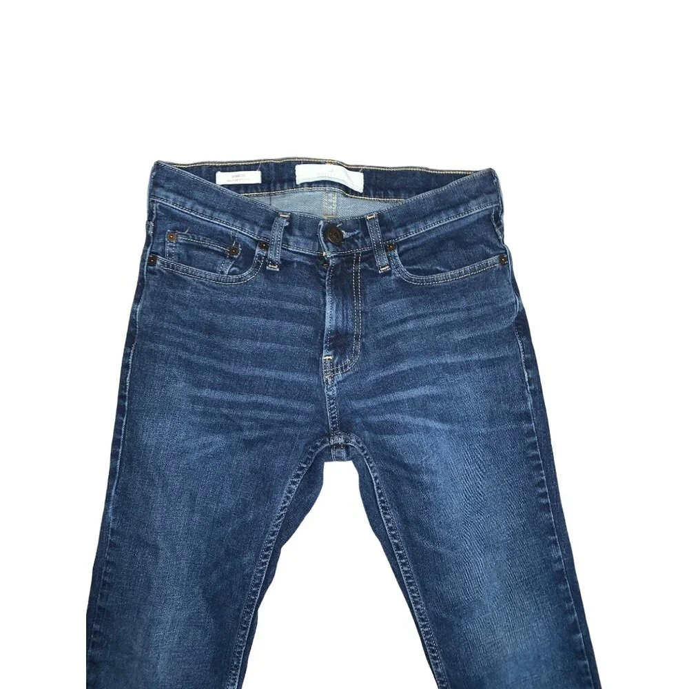Men's Hollister‎ Skinny Fit Denim Jeans 28/30 Epic Flex Slim Straight Dark Wash